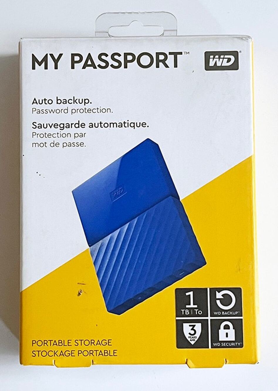 WD My Passport 1TB USB 3.0 External Hard Drive - Open Box Complete